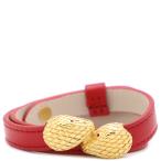 ブルガリ ブレスレット セルペンティ フォーエバー レザー ブレス レザー レッド 赤 スネーク 蛇  中古