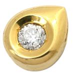  подвеска с цепью K18YG Gold подвеска head Au750 18K 18 золотой 1P 1 камень 1 шарик diamond . type ... слезы type Teardrop б/у 