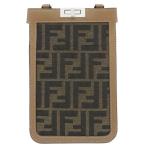 フェンディ ショルダーバッグ ピーカブー フォンケース ファブリック ブラウン 茶 ズッカ柄  7AS156 中古