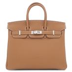 ショッピングバーキン エルメス ハンドバッグ バーキン25 トゴ ブラウン未使用 茶  中古