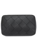 ボッテガヴェネタ ポーチ マキシ イントレチャート レザー ブラック セカンドバッグ トラベルポーチ 黒   中古