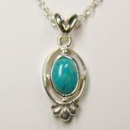 インディアンジュエリーターコイズ　シルバーペンダントトップ　Victorian stones