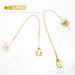 イニシャル ピアス K10 K18 イエローゴールド