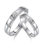 MIKAMU 愛の証 ペアリング シルバー925 純銀製 ジュエリーレディースリング メンズリング フリーサイズ 婚約指輪 結婚指輪 友達ネット通販