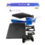 【中古】★すぐに遊べるセット★ PlayStation 4 1TB ジェット・ブラック　 (CUH-2100BB01) 　動作確認済み