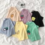 Tシャツ 夏 レディース 半袖Tシャツ フルーツ柄 サマーTシャツ クルーネック カットソー 爽やか ゆったりTシャツ 半袖 夏Tシャツ 送料無料