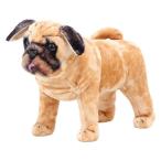 犬型 ぬいぐるみ おもちゃ 幅20×奥行55×高さ36cm パグ 動物型 インテリア 子供部屋 プレゼント〔代引不可〕