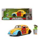 JADA TOYS 1/24 Улица Сезам o шарф . механизм & Volkswagen Beetle 1959 Hollywood Ride Sesame Street Beetle with Oscar