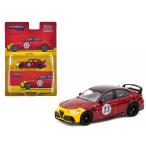  Tarmac Works 1/64 Alpha Romeo Giulia GTA красный / желтый TARMAC WORKS ALFA ROMEO GIULIA миникар MiJo ограничение 