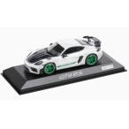 ディーラーモデル 1/43 ポルシェ 718 ケイマン GT4 RS トリビュート (982) ホワイト/グリーン Porsche 718 Cayman 限定1718台