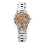 HERMES エルメス クリッパー デイト ピンク文字盤 レディース QZ クォーツ 腕時計 CL4.210