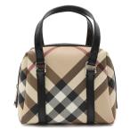 ショッピングバーバリー BURBERRY バーバリー ノバチェック チェック柄 ハンドバッグ ミニバッグ トートバッグ PVC パテントレザー ベージュ