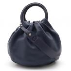 LOEWE ロエベ アナグラム バウンスバッグ ハンドバッグ 2WAY ショルダーバッグ レザー ネイビー 紺 シルバー金具