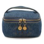 CHANEL Chanel здесь Mark Denim косметичка ручная сумочка косметичка макияж сумка голубой Gold металлические принадлежности A07058