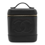 CHANEL Chanel здесь Mark косметичка ручная сумочка косметичка cosme сумка черная икра s gold кожа черный чёрный Gold металлические принадлежности A01998