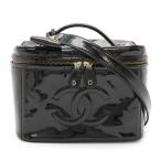 CHANEL Chanel здесь Mark косметичка ручная сумочка cosme сумка 2WAY сумка на плечо эмаль pa палатка кожа черный чёрный Gold металлические принадлежности 