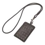 BOTTEGA VENETA Bottega Veneta Bottega be шуточный товар сетка чехол для пропуска ID кейс ремешок на шею имеется кожа темно-коричневый 