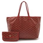 ショッピングゴヤール GOYARD ゴヤール サンルイPM トートバッグ ショルダーバッグ コーティングキャンバス レザー レッド 赤 ホワイト 白