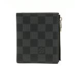 LOUIS VUITTON ルイ ヴィトン ダミエグラフィット ポルトフォイユ スマート 2つ折財布 イニシャル入り N64021 (中古)