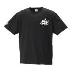 大きいサイズ メンズ 豊天 にゃんじゃ半袖Tシャツ ブラック 1158-8547-1 3L 4L 5L 6L