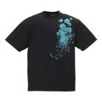 大きいサイズ メンズ 絡繰魂 × 銀河鉄道999 メーテル銀河 半袖 Tシャツ ブラック 1178-9578-1 3L 4L 5L 6L