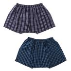 大きいサイズ メンズ Take More 2P 先染め 布帛 トランクス パープル系チェック × グリーン系チェック 1249-2220-1 3L 4L 5L 6L 8L