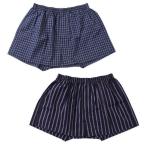 Yahoo! Yahoo!ショッピング(ヤフー ショッピング)大きいサイズ メンズ Take More 2P 先染め 布帛 トランクス ネイビー系チェック × ネイビー系ストライプ 1249-2221-1 3L 4L 5L 6L 8L