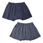 大きいサイズメンズTakeMore2Pチェック柄布帛トランクスグリーン系×...