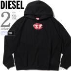 大きいサイズメンズDIESELディーゼルプリントプルオーバーパーカー直輸入...