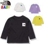 超SALE  ザ・ノース・フェイス ベビー 長袖Tシャツ スモールスクエアロゴ 80-90cm 男の子 女の子 アウトドアブランド おしゃれ North Face Small Square Logo