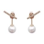 Yahoo! Yahoo!ショッピング(ヤフー ショッピング)ピアス レディース パール 真珠 クリスタルライン アクセサリー 女性 彼女 娘 友達 誕生日 プレゼント ギフト パーティー 結婚式 韓国