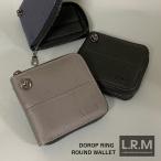 ショッピングリング 財布 メンズ 二つ折り LRM リング付き ラウンドジップ 財布 コンパクト ミニ メンズ 合皮 ロゴ L.R.M 高級 cmk200683 送料無料