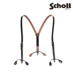 Schott [Schott]782-4970034 LEATHER SUSPENDER кожа подтяжки телячья кожа натуральная кожа подтяжки кожа мелкие вещи стандартный аксессуары мужской модный сделано в Японии American Casual 