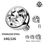  пирсинги 14G 12G детали только прямые "лапки" все 3 размер металл аллергия соответствует нержавеющая сталь серьги присоединение .. нет Helix тигр газ серьги Lobb 