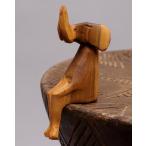 アフリカ　ケニア　お座りアニマル　Sサイズ（ゾウ） 木彫り　置き物