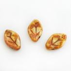 チェコビーズ リーフ12x7mm チョークトラバティン 10個 パーツ アクセサリー ハンドメイド 手芸 手作り 素材