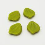 チェコビーズ リーフ12x15mm オパックオリーブ 6個 パーツ アクセサリー ハンドメイド 手芸 手作り 素材