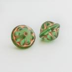 チェコビーズ PBアラベスクボール 12/14mm トルマリン・コパー 2個 パーツ アクセサリー ハンドメイド 手芸 手作り 素材