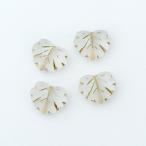 チェコビーズ グレープリーフ13x11mm クリスタル・Gマット 4個 パーツ アクセサリー ハンドメイド 手芸 手作り 素材