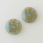 Yahoo! Yahoo!ショッピング(ヤフー ショッピング)チェコビーズ 子猫 14mm トルコ 2個 パーツ アクセサリー ハンドメイド 手芸 手作り 素材