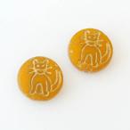 Yahoo! Yahoo!ショッピング(ヤフー ショッピング)チェコビーズ 子猫 14mm クロムイエロー 2個 パーツ アクセサリー ハンドメイド 手芸 手作り 素材