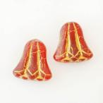 チェコビーズ ベルフラワー17mm ガーネット 1個 パーツ アクセサリー ハンドメイド 手芸 手作り 素材