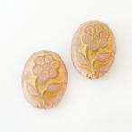 チェコビーズ フラワー21/26mm ピンク 1個 パーツ アクセサリー ハンドメイド 手芸 手作り 素材