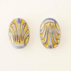 Yahoo! Yahoo!ショッピング(ヤフー ショッピング)チェコビーズ オーバルリリー17/12mm デニム 1個 パーツ アクセサリー ハンドメイド 手芸 手作り 素材