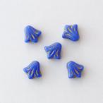 チェコビーズ リリー9/8mm ラピス 5個 パーツ アクセサリー ハンドメイド 手芸 手作り 素材