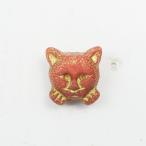 チェコビーズ シンキングキャット 17mm バーミリオン 1個 パーツ アクセサリー ハンドメイド 手芸 手作り 素材