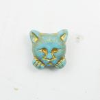 チェコビーズ シンキングキャット 17mm トルコ 1個 パーツ アクセサリー ハンドメイド 手芸 手作り 素材