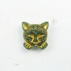チェコビーズ シンキングキャット 17mm トルマリン 1個 パーツ アクセサリー ハンドメイド 手芸 手作り 素材