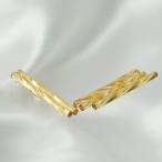 Yahoo! Yahoo!ショッピング(ヤフー ショッピング)チェコビーズ 竹ビーズ パイプビーズ ビューグルツイスト30mm トパーズシルバーライン 20個 パーツ アクセサリー 手芸 素材