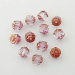 チェコビーズ FPダブルフェイス6mm クリスタルピンク 12個 パーツ アクセサリー ハンドメイド 手芸 手作り 素材